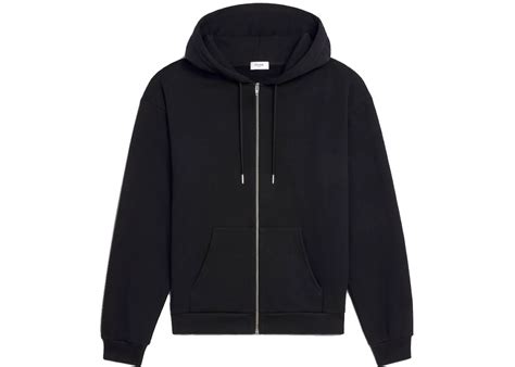 Celine Loose Sweatshirt In Cotton Fleece Black/White 